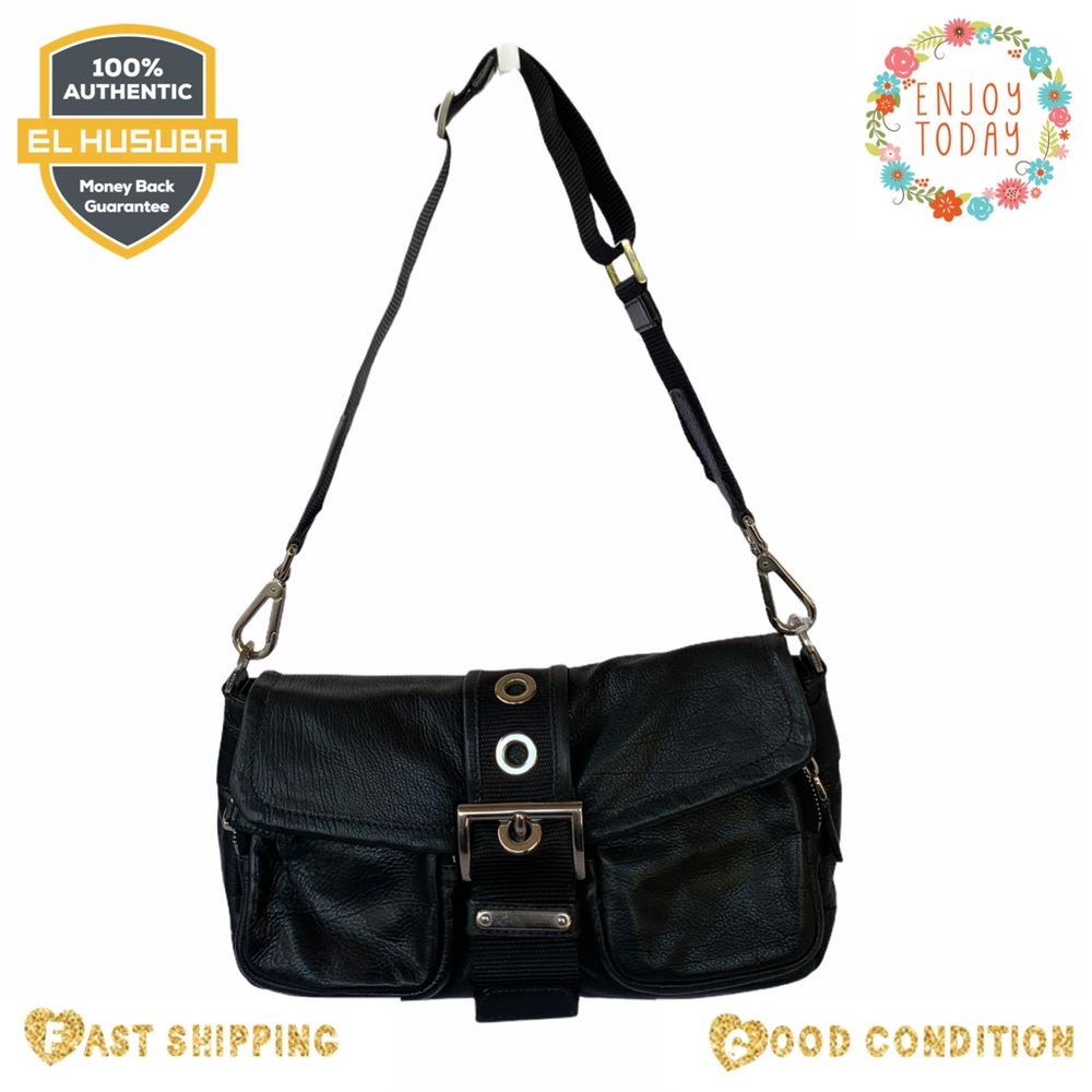 Prada Black Leather Shoulder Bag